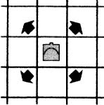 the queen's or couselor's move in shatranj (ancient chess)