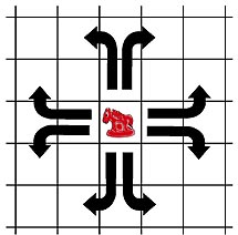 move of the knight 'mori' or horse of shatar (Mongolian chess)